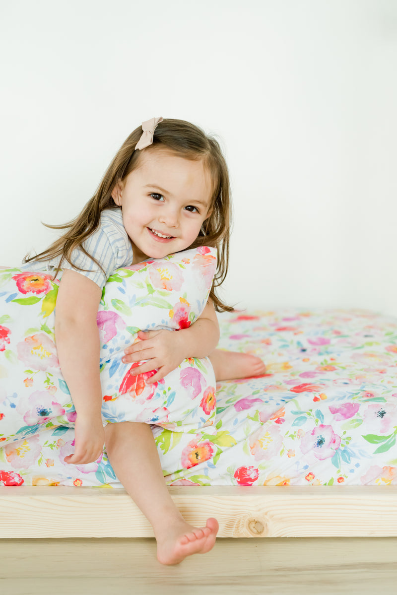 100% Cotton Toddler Pillowcase – Watercolor Floral