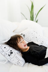 100% Cotton Toddler Pillowcase – Monochrome Animals