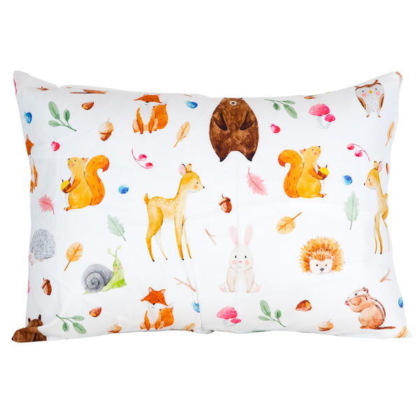 100% Cotton Toddler Pillowcase – Woodland Animals